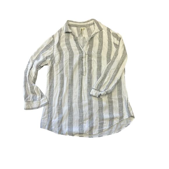 Lara‎ Women’s Patterned Striped Tunic Top – Gray – Size Large - Picture 1 of 10